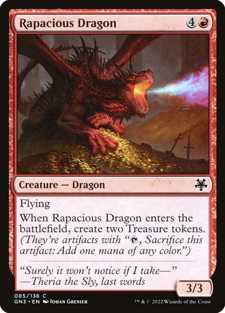 Rapacious Dragon, Magic card GN3 85 — Game Night: Free-for-All set