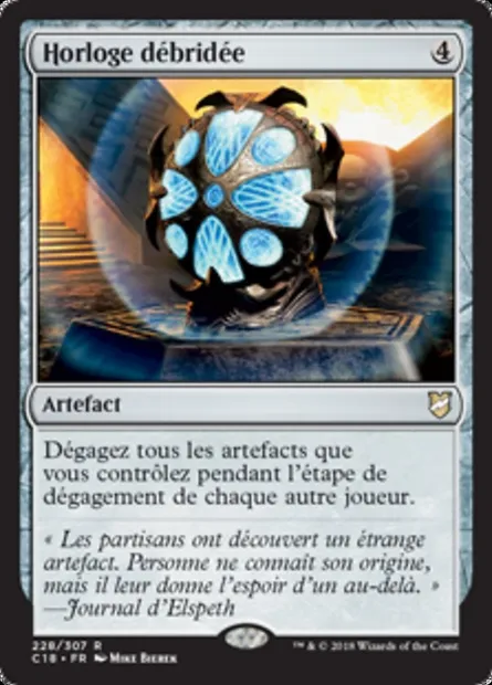 Horloge débridée, carte Magic C18 228 — extension Commander 2018
