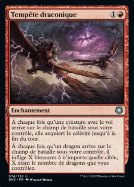 Tempête draconique, carte Magic GN3 74 — extension Game Night: Free-for-All