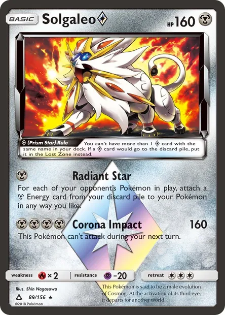 Solgaleo ◇, Pokémon card UPR 89 — Ultra Prism set
