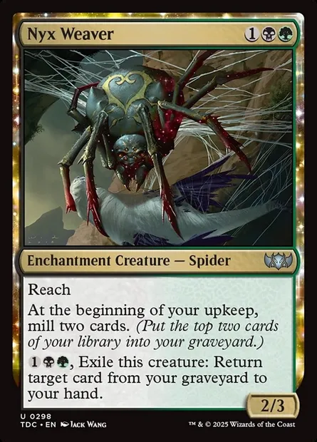 Nyx Weaver, Magic card TDC 298 — Tarkir: Dragonstorm Commander set