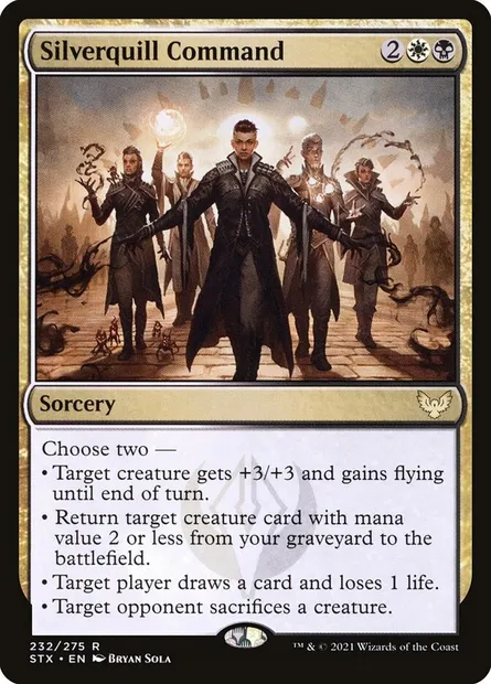 Silverquill Command, Magic card STX 232 — Strixhaven: School of Mages set