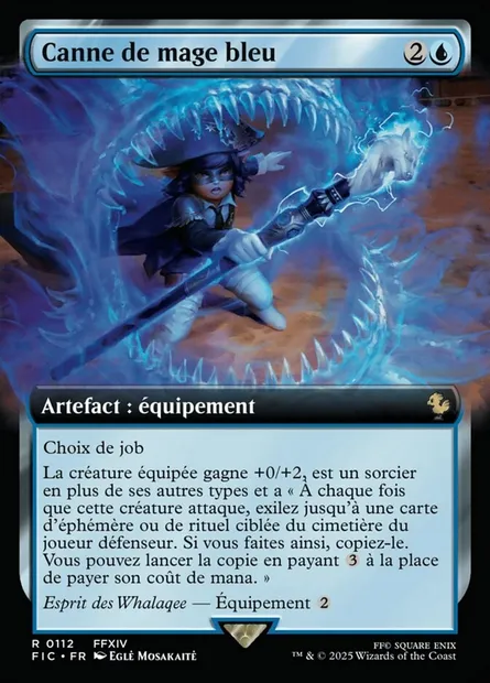 Canne de mage bleu, carte Magic FIC 112 — extension Final Fantasy Commander