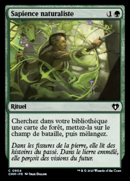 Sapience naturaliste, carte Magic CMM 904 — extension Commander Masters