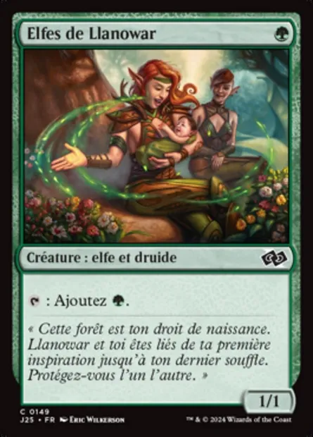 Elfes de Llanowar, carte Magic J25 149 — extension Foundations Jumpstart