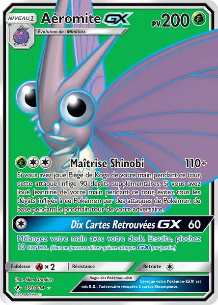 Aéromite GX, carte Pokémon UNB 193 — extension Alliance Infaillible