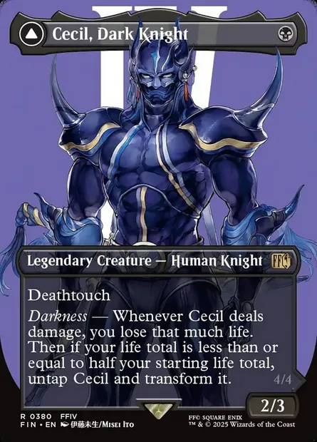 Cecil, Dark Knight // Cecil, Redeemed Paladin, Magic card FIN 380 — Final Fantasy set