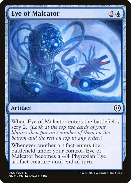 Eye of Malcator, Magic card ONE 50 — Phyrexia: All Will Be One set