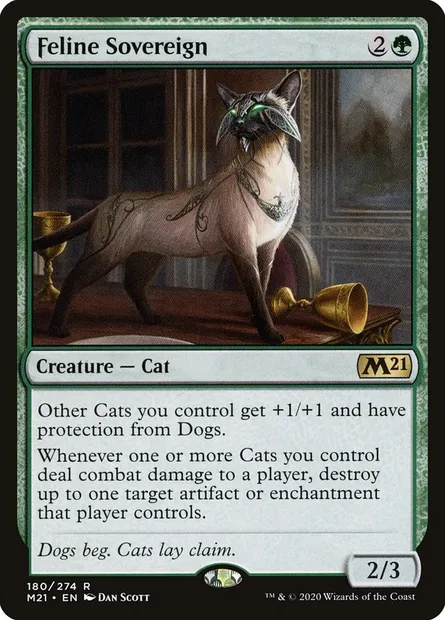 Feline Sovereign, Magic card M21 180 — Core Set 2021 set