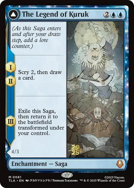 La légende de Kuruk // Avatar Kuruk, carte Magic PTLA 61s — extension Avatar: The Last Airbender Promos