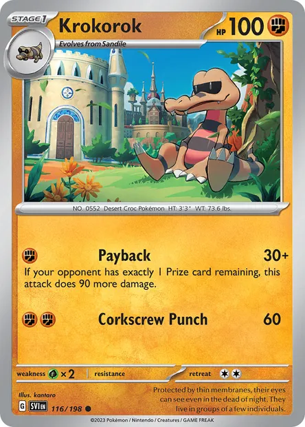 Krokorok, Pokémon card SVI 116 — Scarlet & Violet set