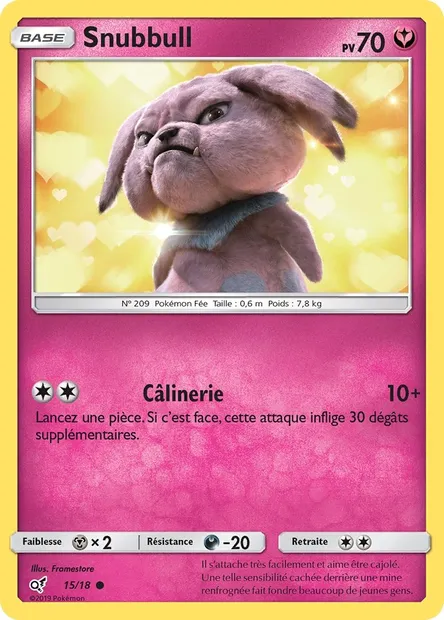 Snubbull, carte Pokémon DET 15 — extension Détective Pikachu