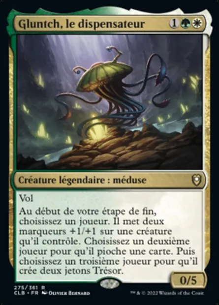 Gluntch, le dispensateur, carte Magic CLB 275 — extension Commander Légendes : la bataille de la Porte de Baldur