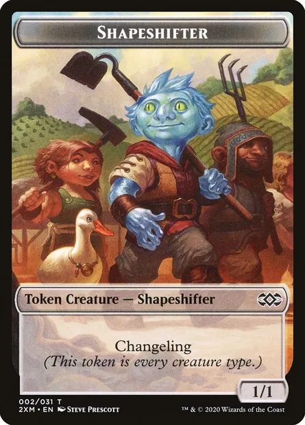 Changeforme, carte Magic T2XM 2 — extension Double Masters Tokens