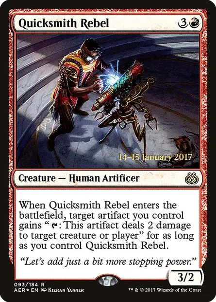 Rebelle forgevif, carte Magic PAER 93s — extension Aether Revolt Promos