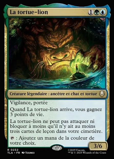 La tortue-lion, carte Magic TLA 232 — extension Avatar: The Last Airbender