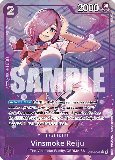Vinsmoke Reiju, One Piece card OP06-068 — WINGS OF THE CAPTAIN set