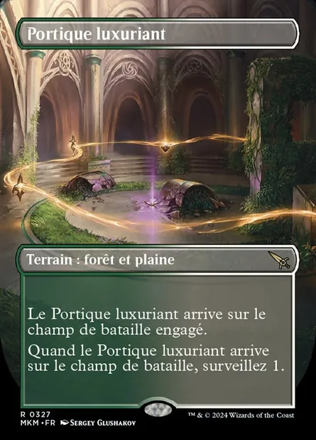 Portique luxuriant, carte Magic MKM 327 — extension Murders at Karlov Manor