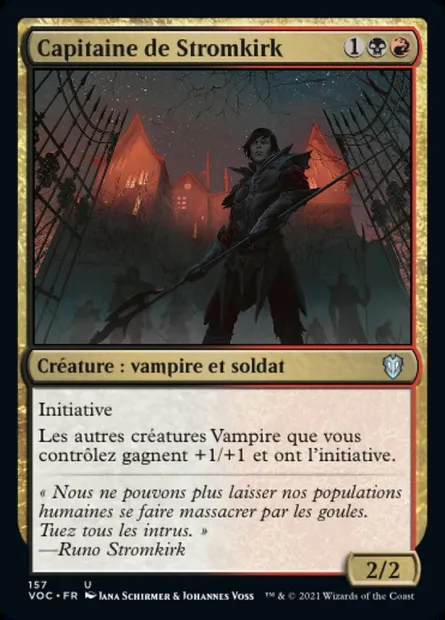 Capitaine de Stromkirk, carte Magic VOC 157 — extension Crimson Vow Commander