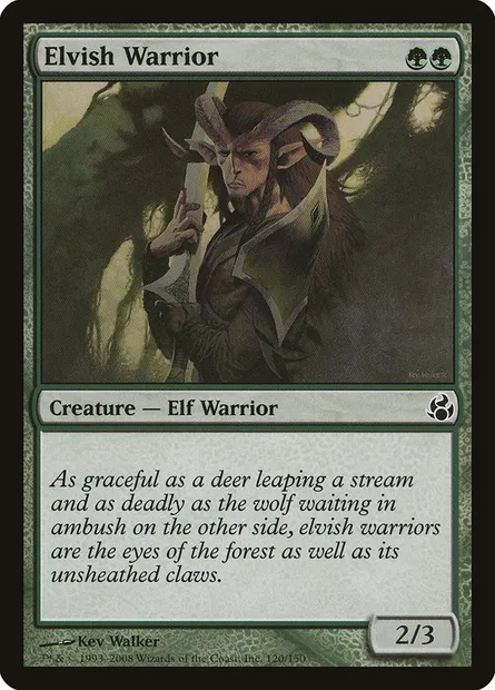 Elvish Warrior, Magic card MOR 120 — Morningtide set