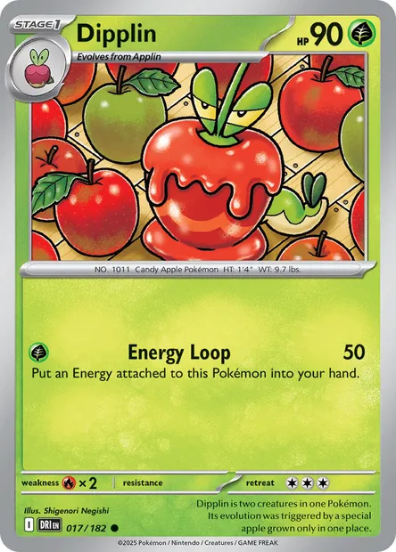 Dipplin, Pokémon card DRI 017 — Destined Rivals set