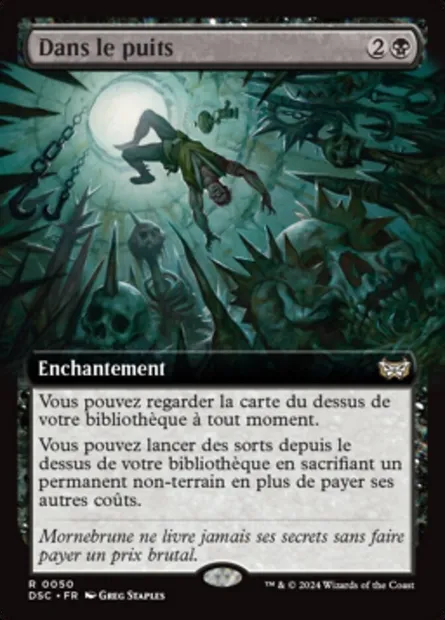 Dans le puits, carte Magic DSC 50 — extension Duskmourn: House of Horror Commander