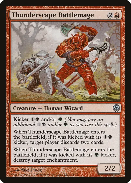 Thunderscape Battlemage, Magic card DDE 41 — Duel Decks: Phyrexia vs. the Coalition set
