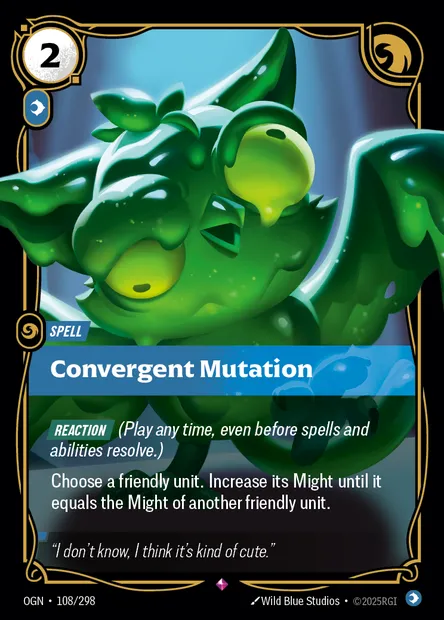 Convergent Mutation, carte Riftbound OGN 108 — extension Origins