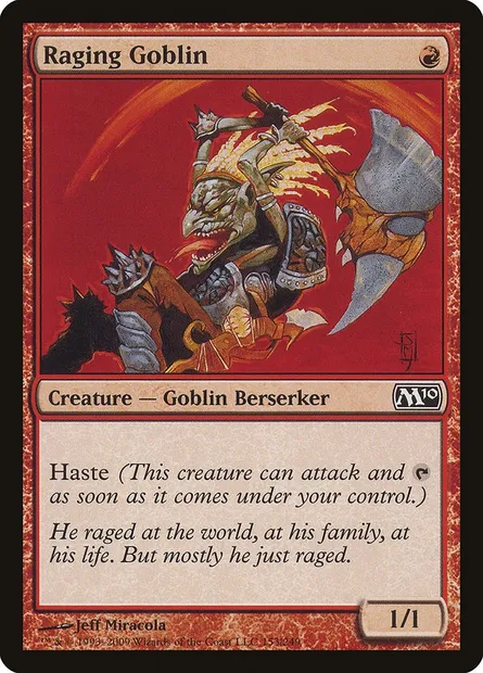 Raging Goblin, Magic card M10 153 — Magic 2010 set