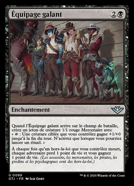 Équipage galant, carte Magic OTJ 99 — extension Outlaws of Thunder Junction