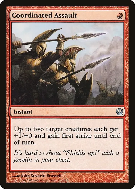 Coordinated Assault, Magic card THS 116 — Theros set