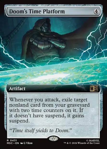 Doom's Time Platform, Magic card MSC 431 — Marvel Super Heroes Commander set