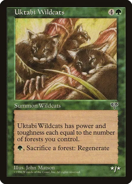 Uktabi Wildcats, Magic card MIR 248 — Mirage set
