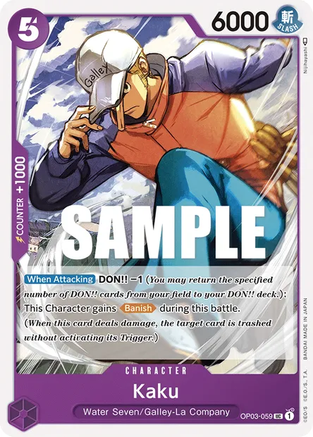 Kaku, carte One Piece OP03-059 — extension PILLARS OF STRENGTH