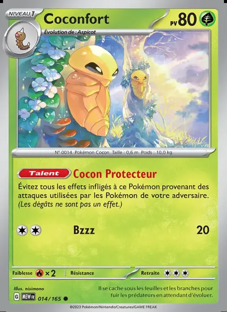 Coconfort, carte Pokémon MEW 014 — extension 151