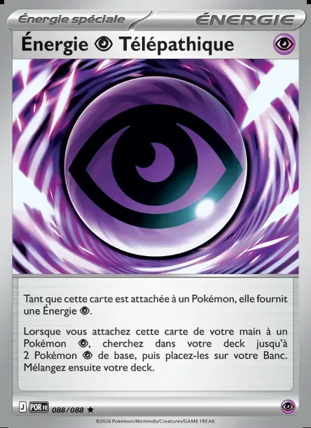 Énergie Psychic Télépathique, carte Pokémon POR 088 — extension Équilibre Parfait