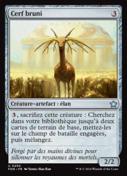 Cerf bruni, carte Magic FDN 250 — extension Foundations
