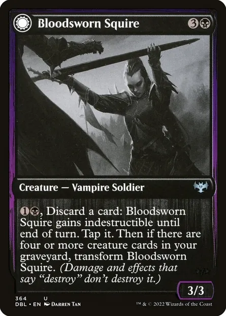 Bloodsworn Squire // Bloodsworn Knight, Magic card DBL 364 — Innistrad: Double Feature set