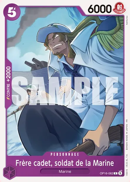 Frère cadet, soldat de la Marine, carte One Piece OP16-062 — extension L'HEURE DE LA BATAILLE DÉCISIVE