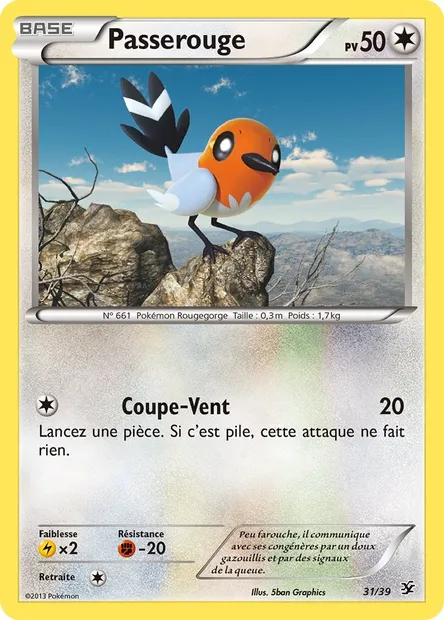 Passerouge, carte Pokémon KSS 31 — extension Bienvenue à Kalos