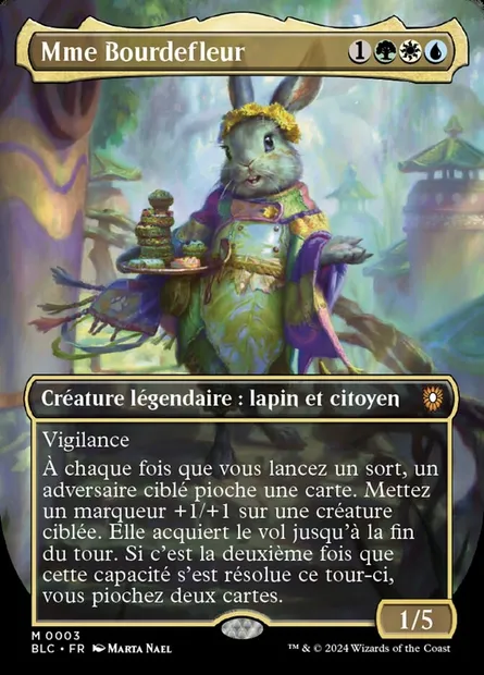 Mme Bourdefleur, carte Magic BLC 3 — extension Bloomburrow Commander