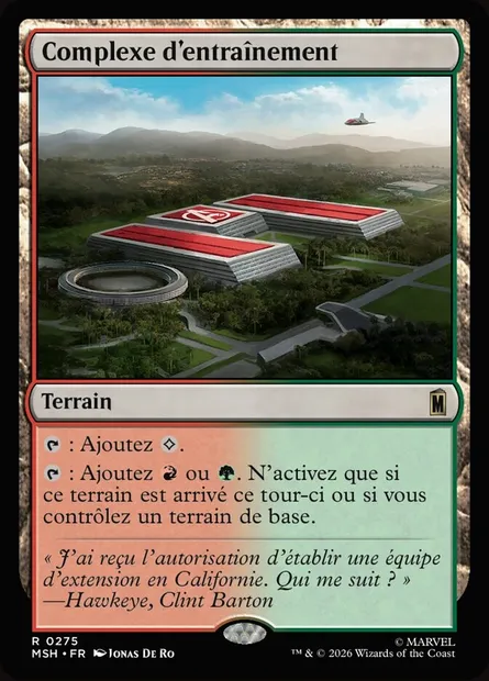 Complexe d'entraînement, carte Magic MSH 275 — extension Marvel Super Heroes