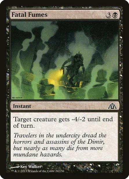 Fatal Fumes, Magic card DGM 24 — Dragon's Maze set