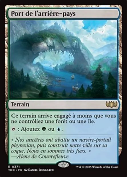 Port de l'arrière-pays, carte Magic TDC 371 — extension Tarkir: Dragonstorm Commander