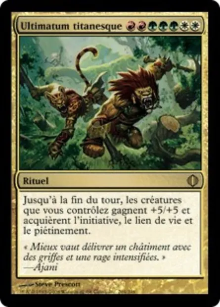Ultimatum titanesque, carte Magic ALA 204 — extension Les éclats d'Alara