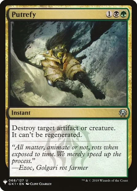 Putrefy, Magic card PLST GK1-68 — The List set