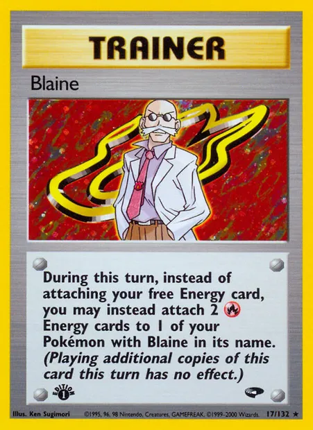 Blaine, Pokémon card GC 17 — Gym Challenge set
