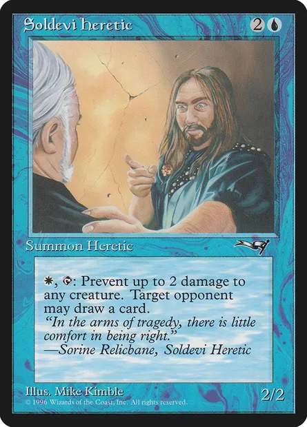 Soldevi Heretic, Magic card ALL 33a — Alliances set