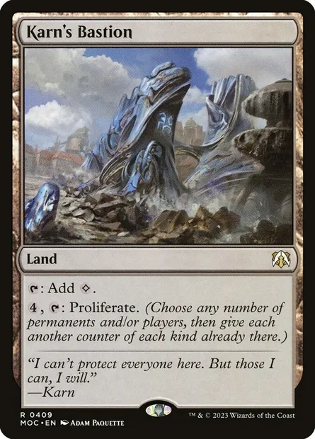 Karn's Bastion, Magic card MOC 409 — March of the Machine Commander set