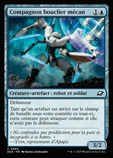 Compagnon bouclier mécan, carte Magic EOE 65 — extension Edge of Eternities